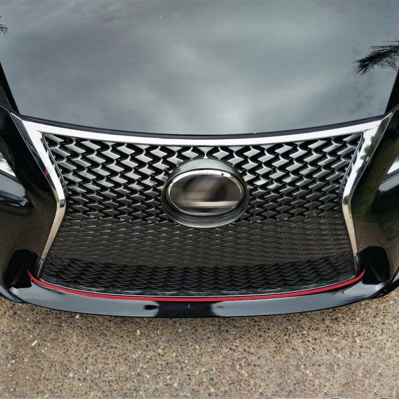 x xotic tech Front Grille Pinstripe Vinyl Sticker Trim, Glossy Red Front Hood Panel Edge Molding Stripe Decal Compatible with Lexus is/is 250/IS 350/IS 200t with F-Sport 2014 2015 2016 2017 - Image 5